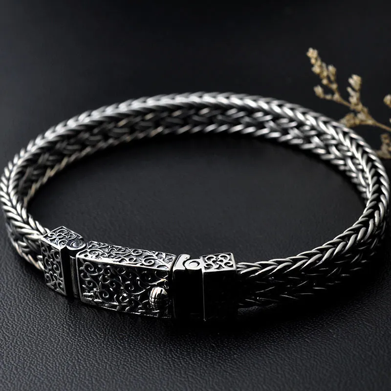 100% 925 Silver Classic Cable Chain Bracelets