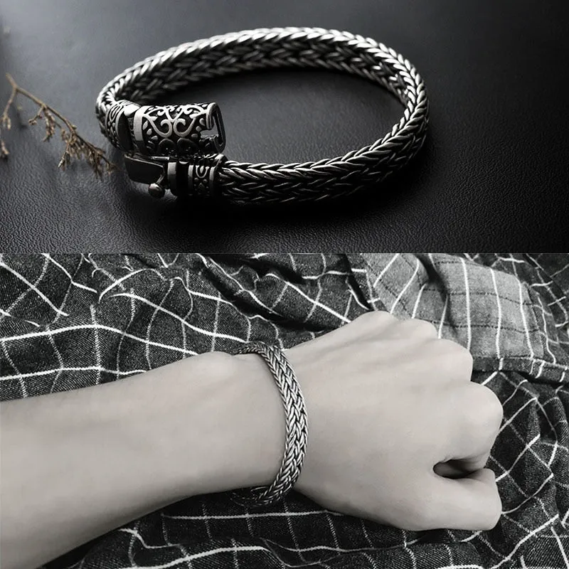 100% 925 Silver Classic Cable Chain Bracelets