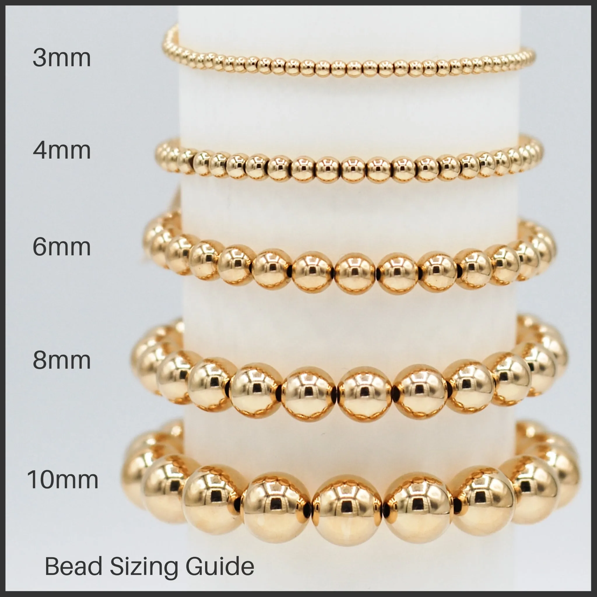 14k Gold Filled Oval Chain & Beaded Bracelet Set