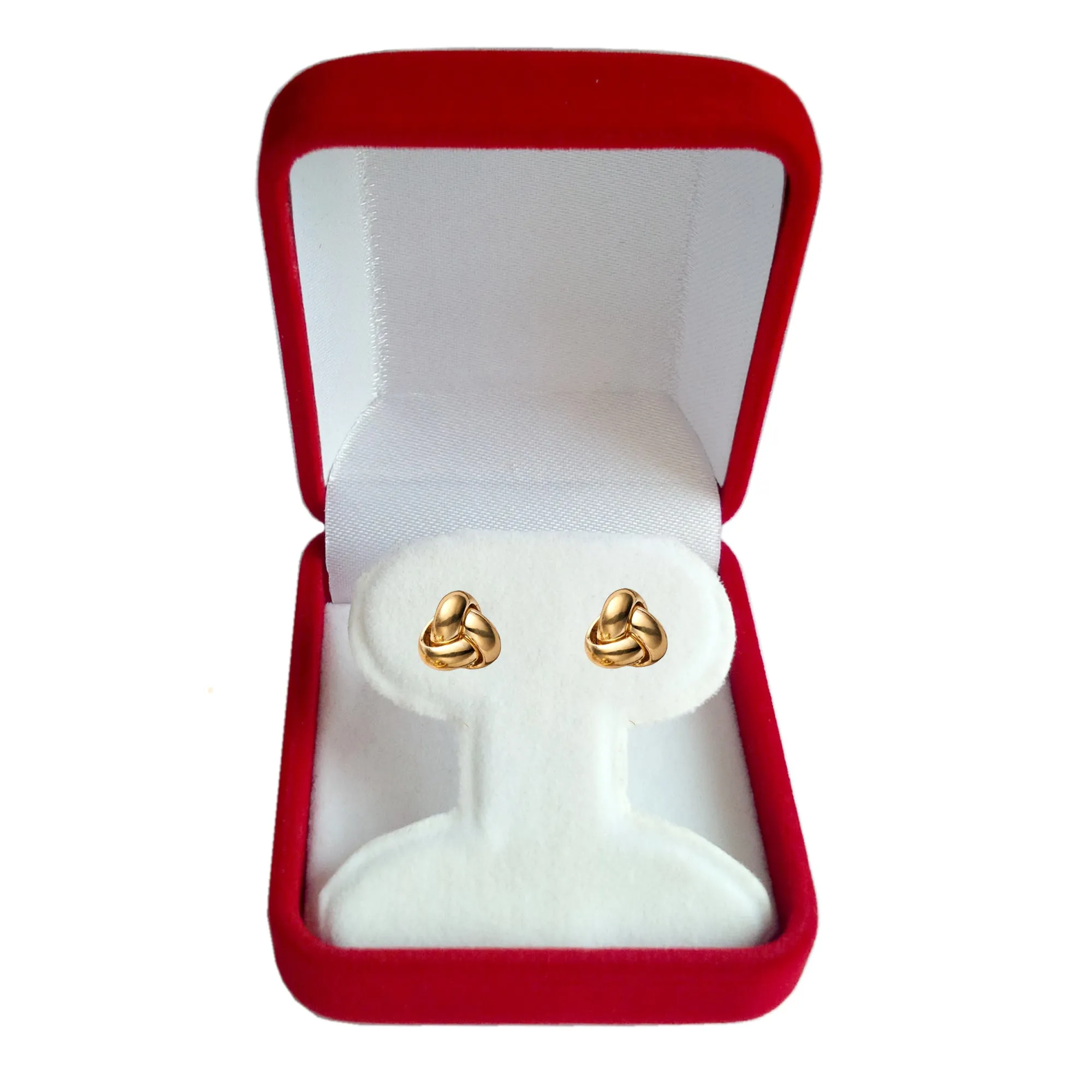 14k Gold Love Knot Stud Earrings, 6mm