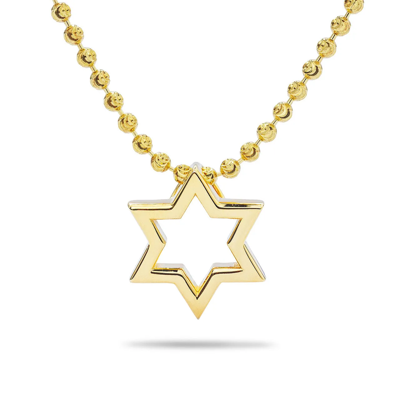 14k Gold Star of David Pendant