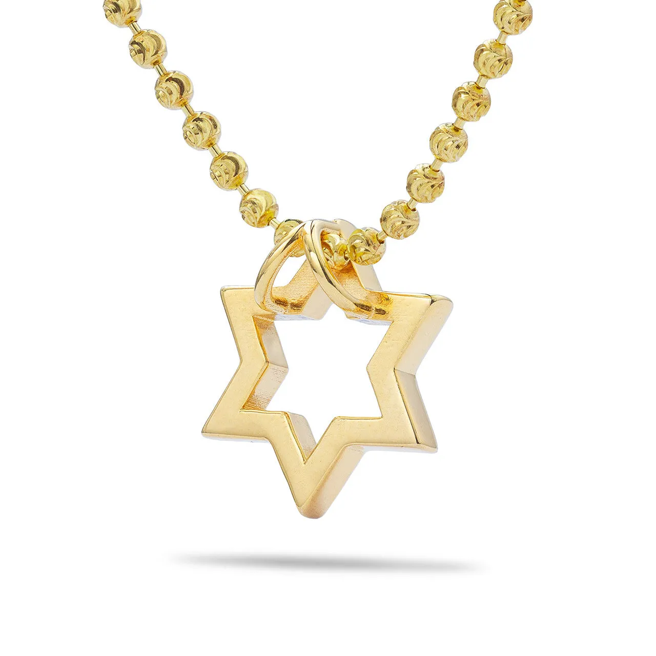 14k Gold Star of David Pendant