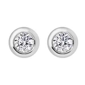 18ct White Gold 0.10ct Diamond Solitaire Stud Earrings