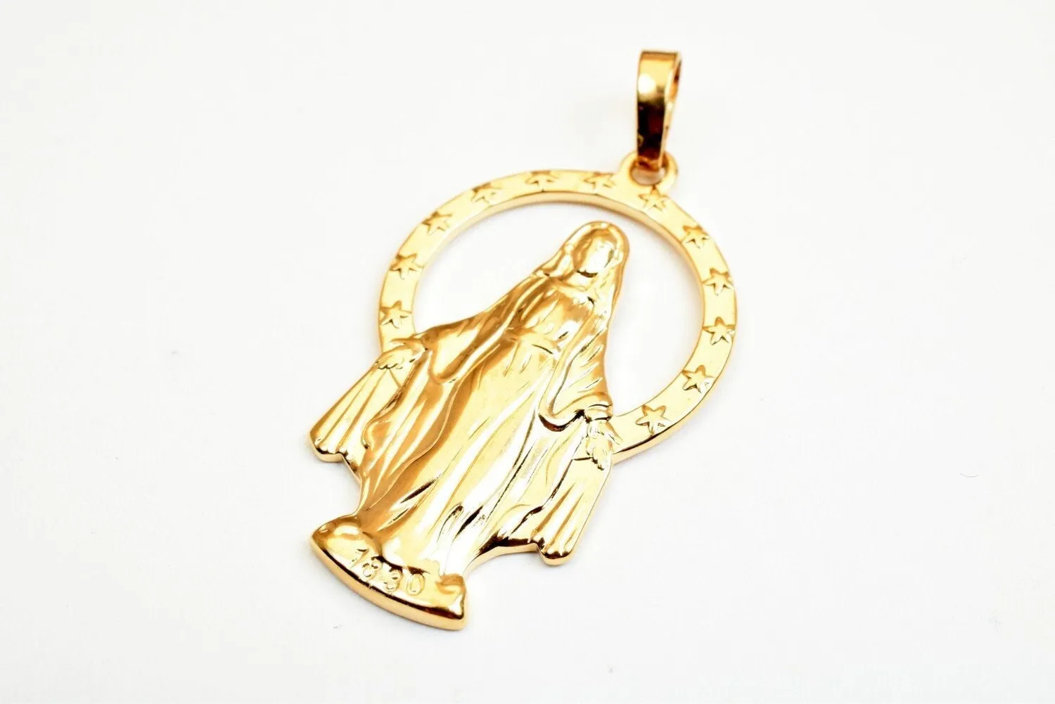 18k rose as as gold filled* tarnish resistant holy virgin mary pendant saint mary charm pendants size 36x22mm for jewelry making