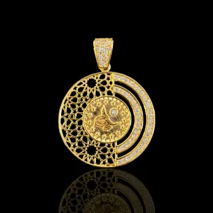 21K Solid Gold Ottoman Pendant