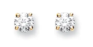 9ct Diamond Solitaire Earrings 0.15ct