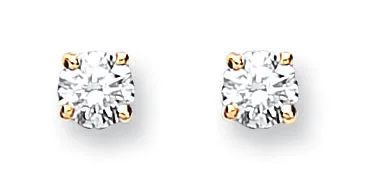 9ct Diamond Solitaire Earrings 0.15ct