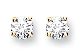 9ct Diamond Solitaire Earrings 0.15ct