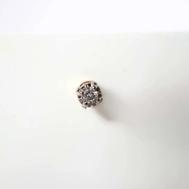 9ct Gold Diamond Single Stud Earring 0.05 ct