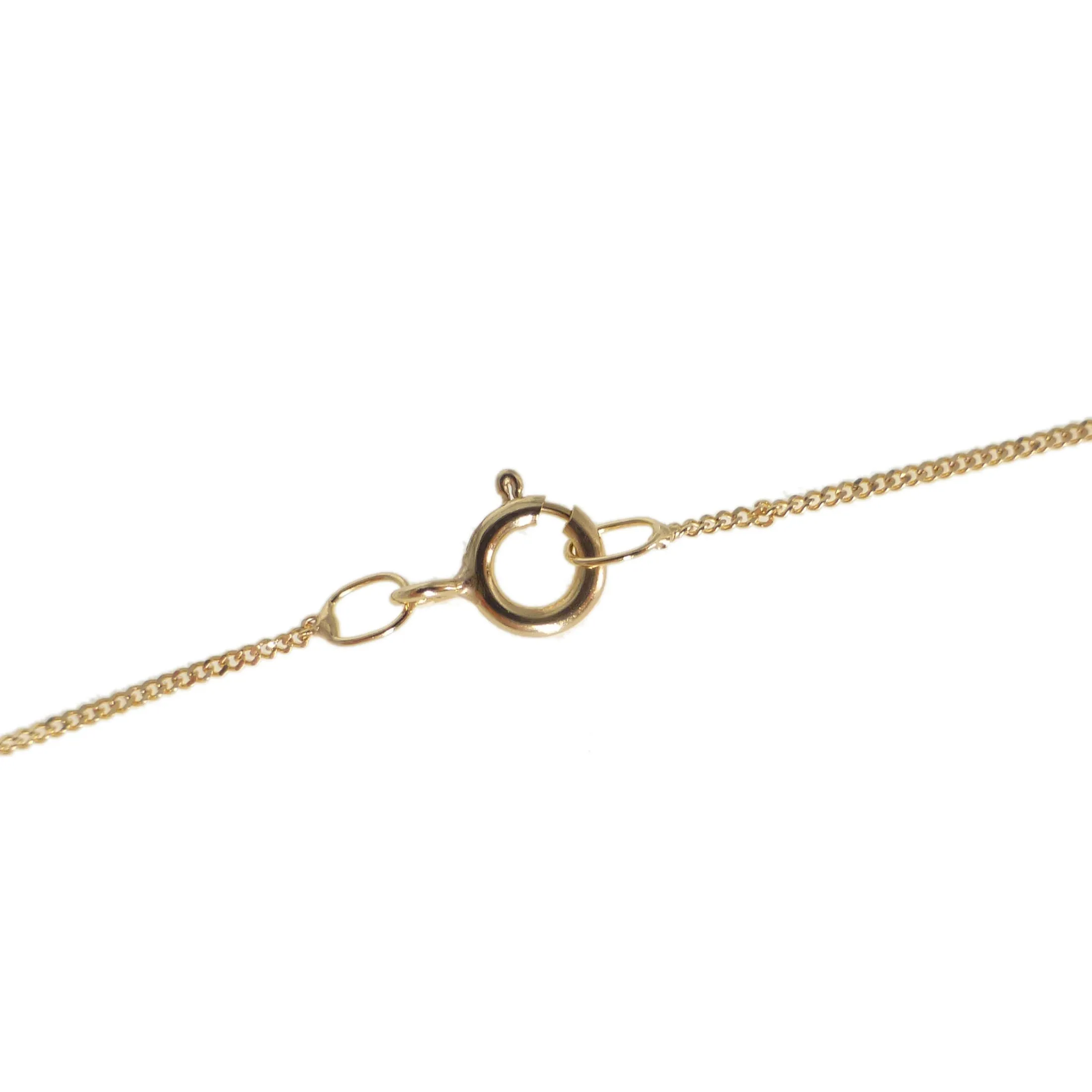 9ct Yellow Gold Lightweight Pendant Curb Chain - 18 inches