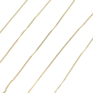 9ct Yellow Gold Lightweight Pendant Curb Chain - 18 inches