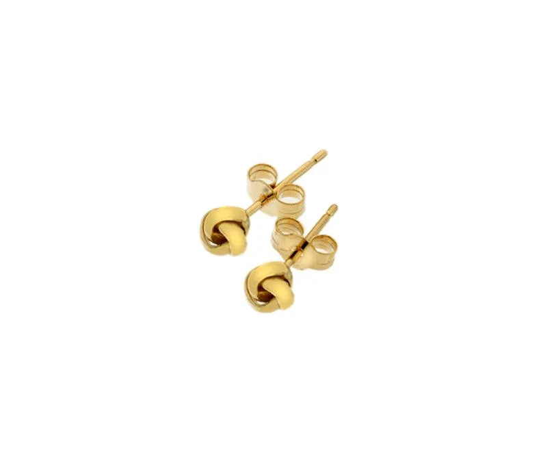 9ct Yellow Gold Love Knot Earrings