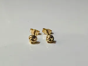 9ct Yellow Gold Love Knot Earrings