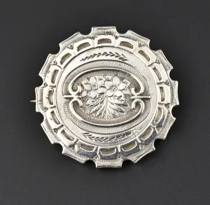 Antique Victorian Silver Brooch Pin SOLD