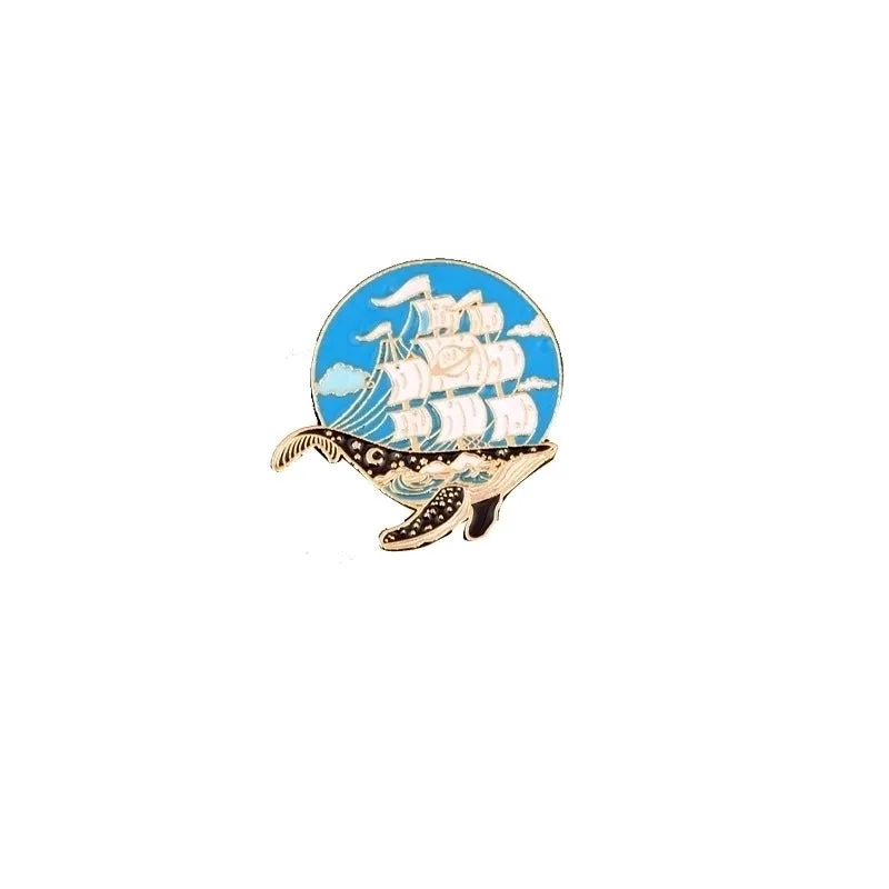 Beach Modern Style Pin Animal Whale Alloy Plating Unisex Brooches