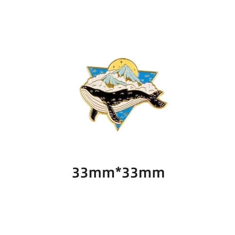 Beach Modern Style Pin Animal Whale Alloy Plating Unisex Brooches