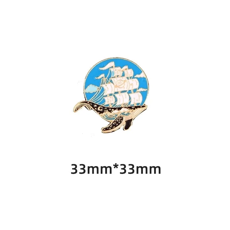 Beach Modern Style Pin Animal Whale Alloy Plating Unisex Brooches