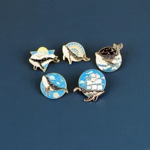 Beach Modern Style Pin Animal Whale Alloy Plating Unisex Brooches