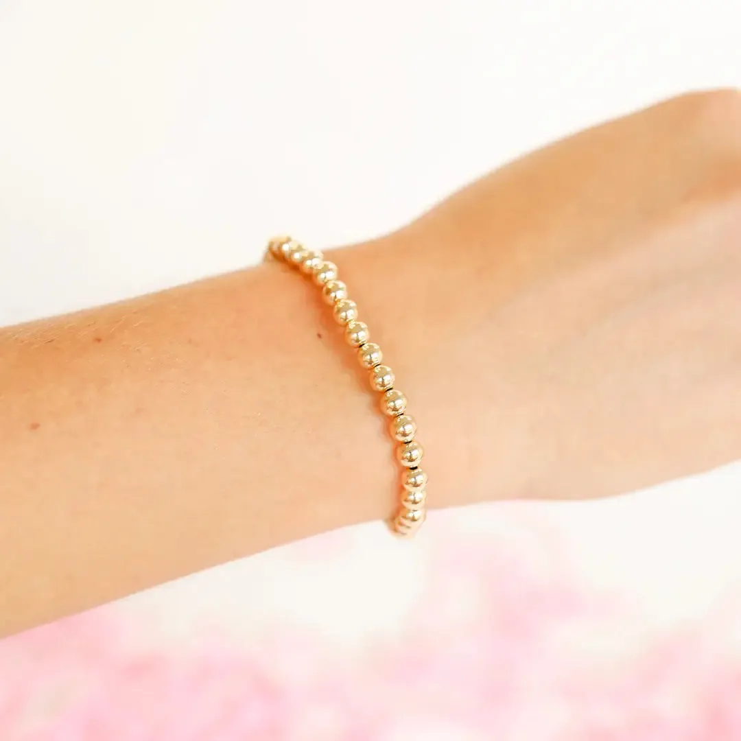 Beaded Blondes - 5MM Gold Beaded Bracelet