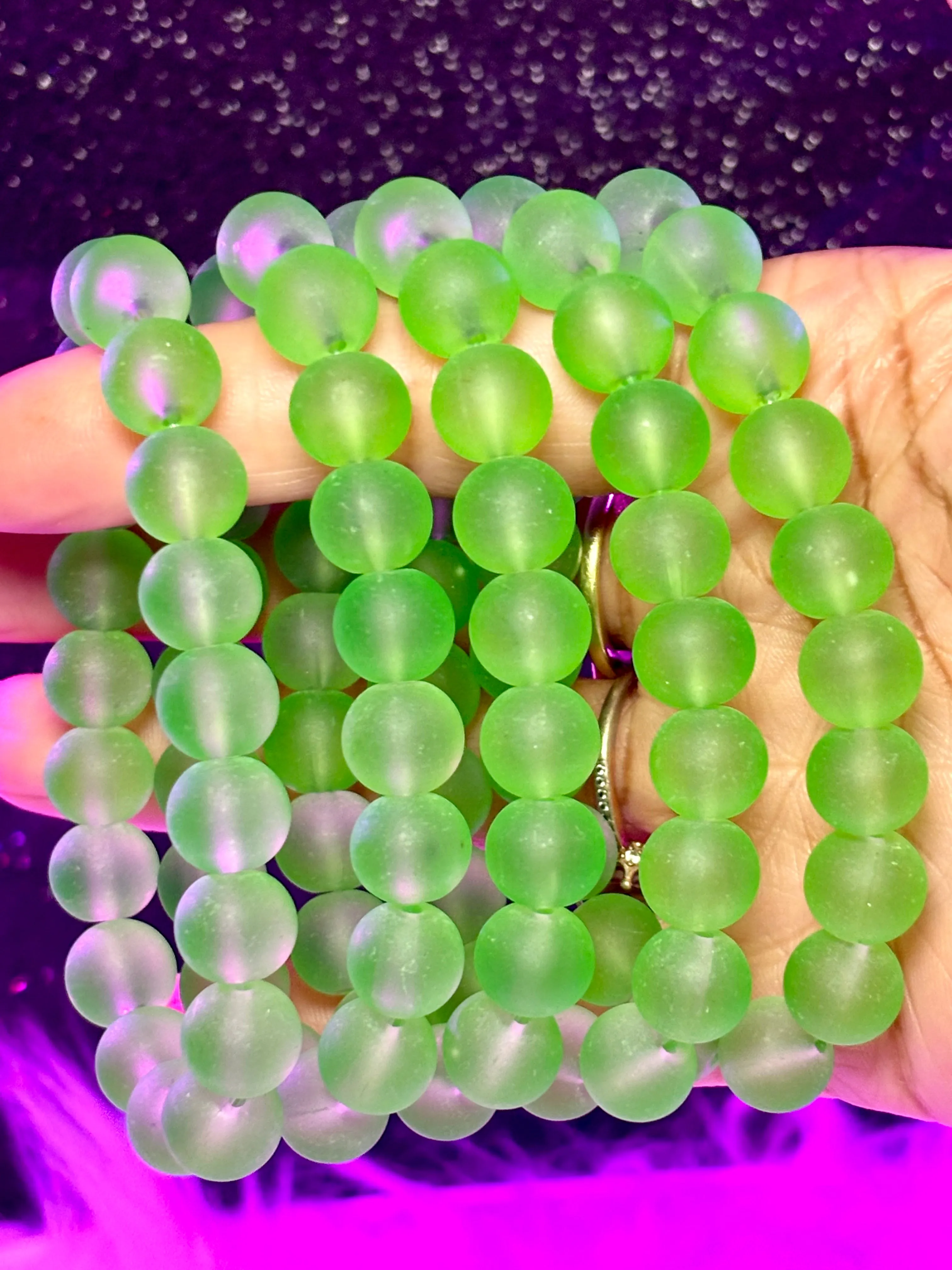 Beaded Bracelet- Green Jolly Rancher (1pc)