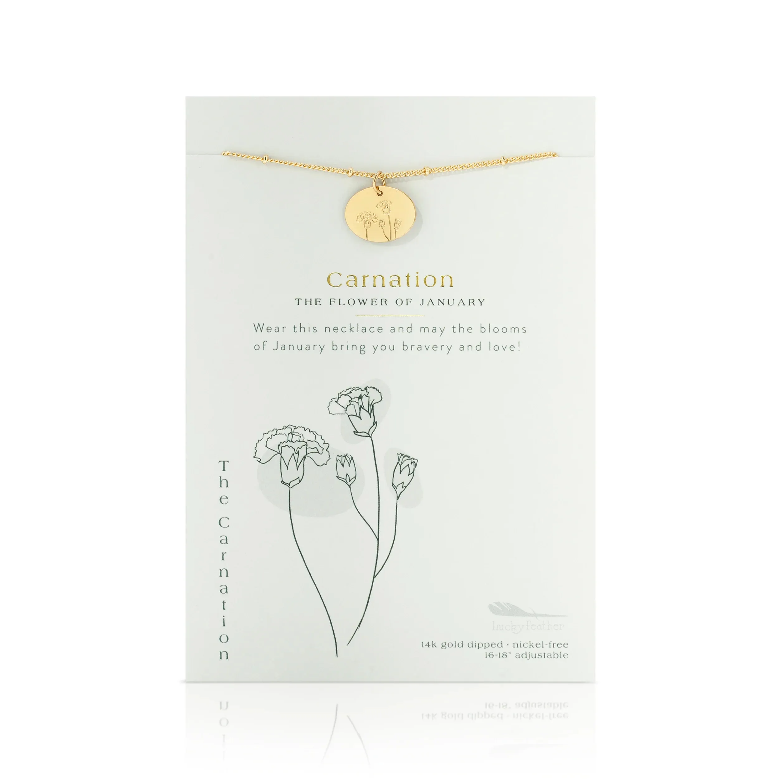 Birth Flower Necklace - January