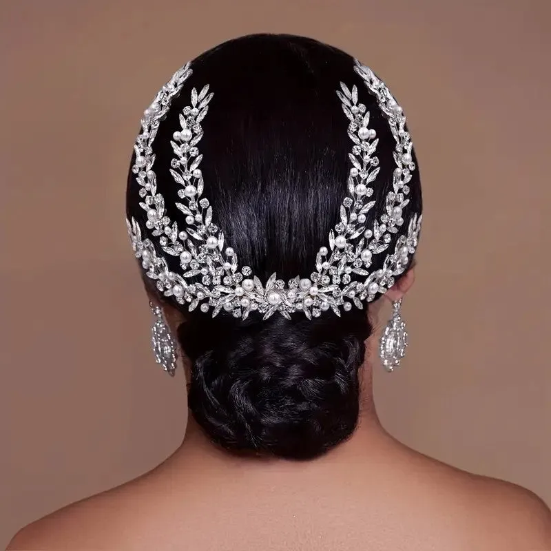 Bridal Hair Accessories l Rhinestone Wedding Forehead Headband  l Hair Comb l Hair Chain HP-08