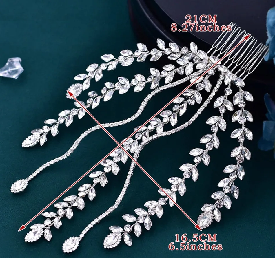 Bridal Hair Accessories l Rhinestone Wedding Forehead Headband  l Hair Comb l Hair Chain HP-20