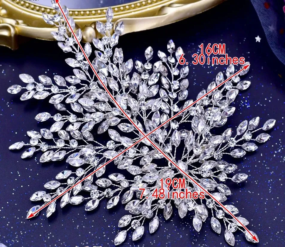 Bridal Hair Accessories l Rhinestone Wedding Forehead Headband  l Hair Comb l Hair Piece HP-24