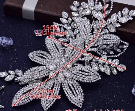 Bridal Hair Accessories l Rhinestone Wedding Forehead Headband  l Hair Comb l Hair Piece HP-25