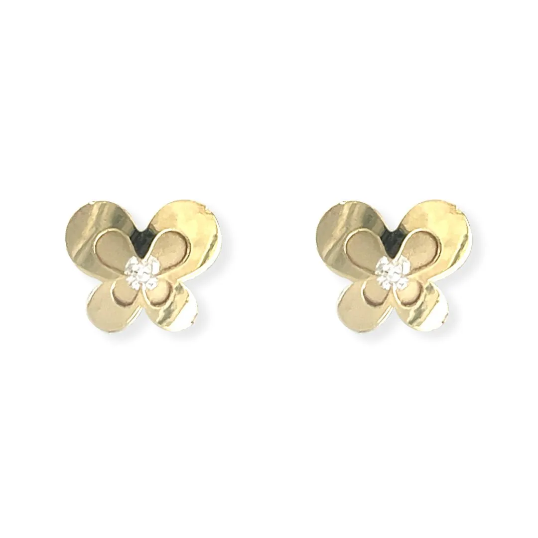 Butterfly Shape Gold Earrings