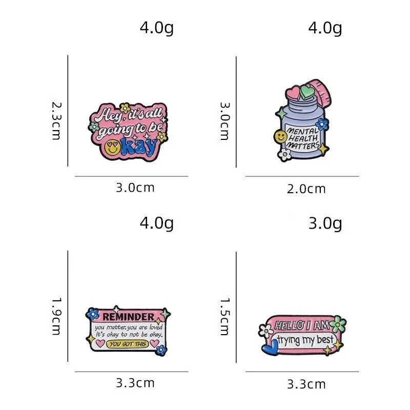 Cartoon Style Cute Modern Style Letter Cup Alloy Stamping Stoving Varnish Plating Unisex Corsage Brooches Collar Pin