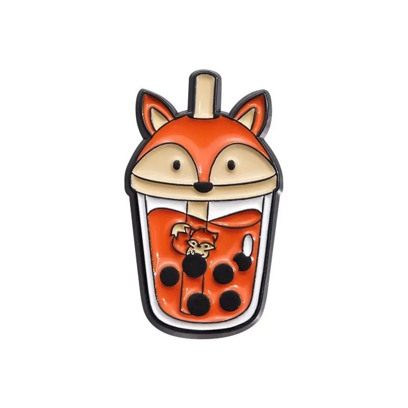 Cartoon Style Modern Style Animal Cup Alloy Stamping Stoving Varnish Plating Women's Brooches