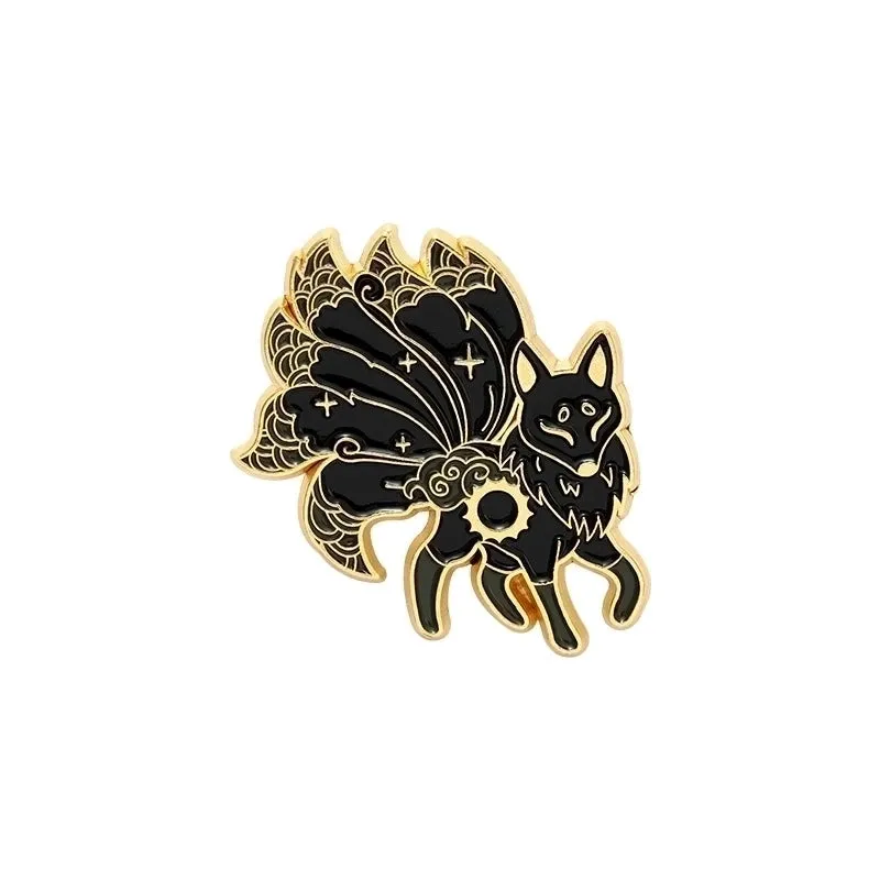 Casual Modern Style Pin Wolf Snake Bat Alloy Stoving Varnish Plating Unisex Brooches