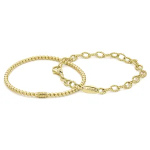 Caviar Gold 18K Gold Bracelet Gift Set