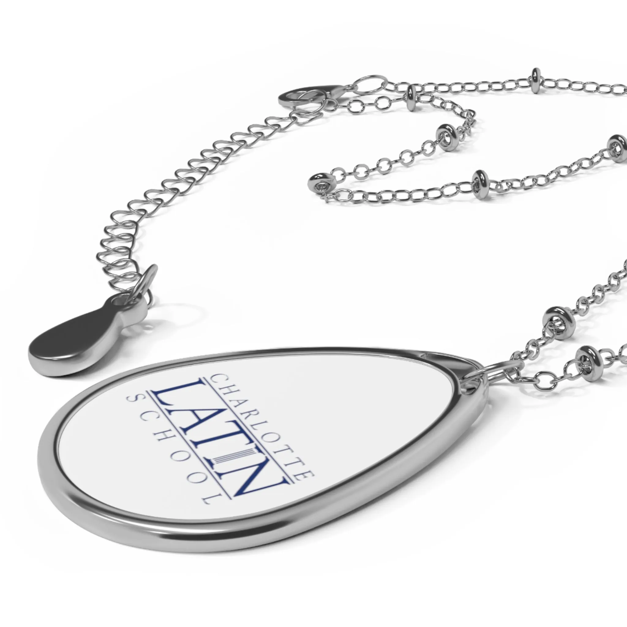 Charlotte Latin Oval Necklace