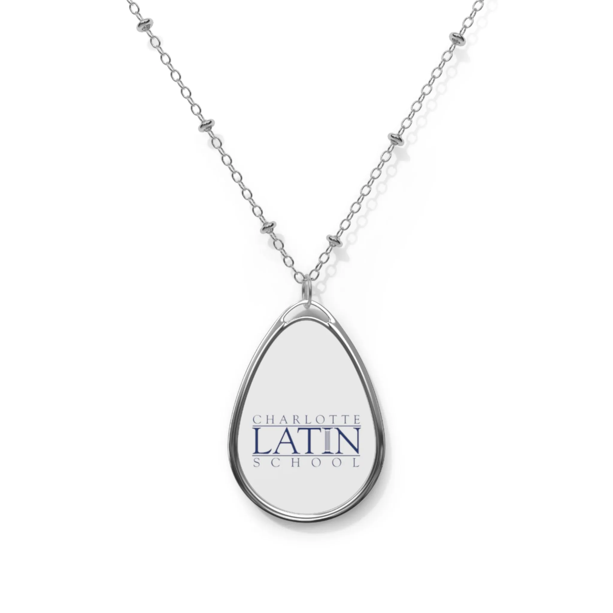 Charlotte Latin Oval Necklace