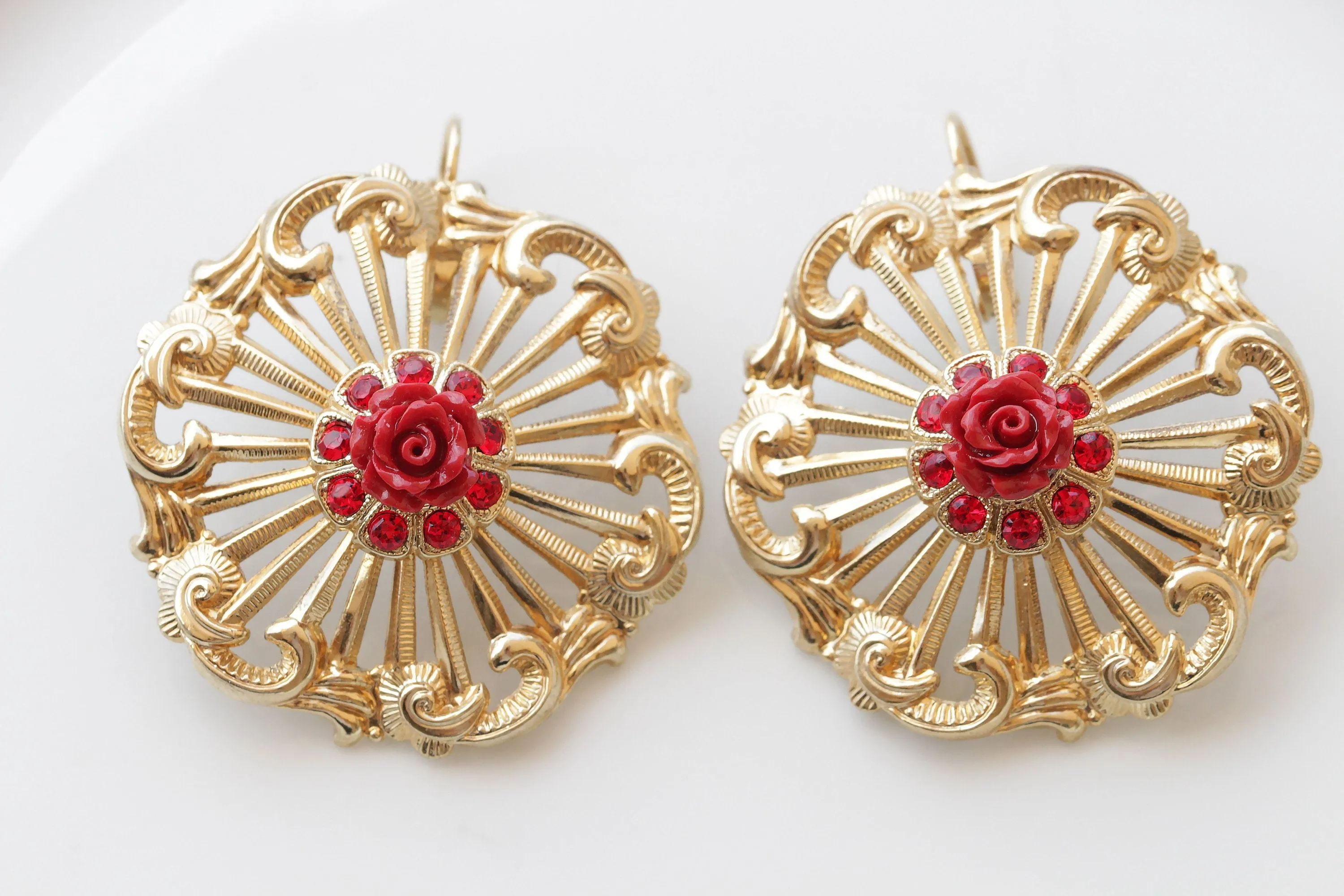 Coral flower Earrings