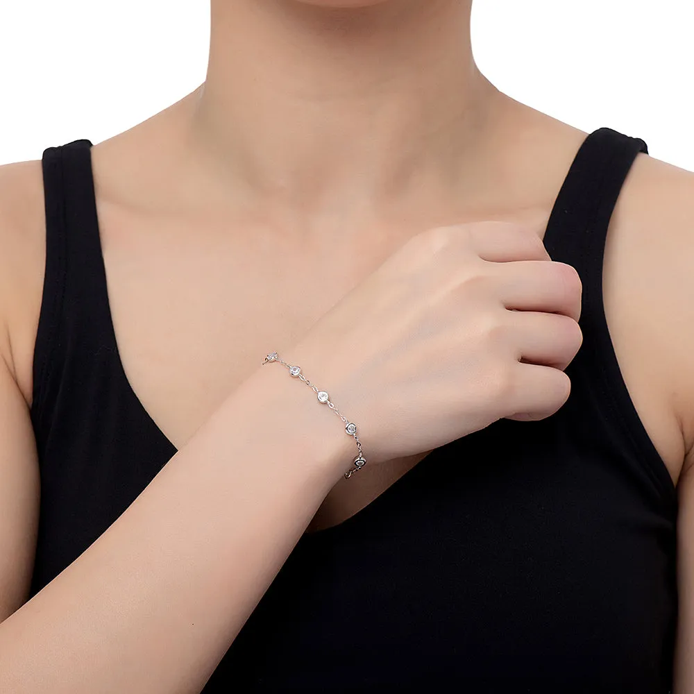 Cubic Zirconia Chain Bracelet