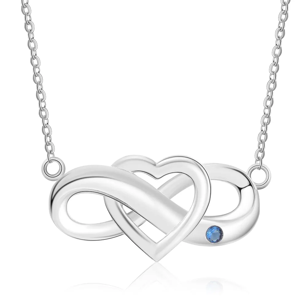 Custom Birthstone Infinity Necklace