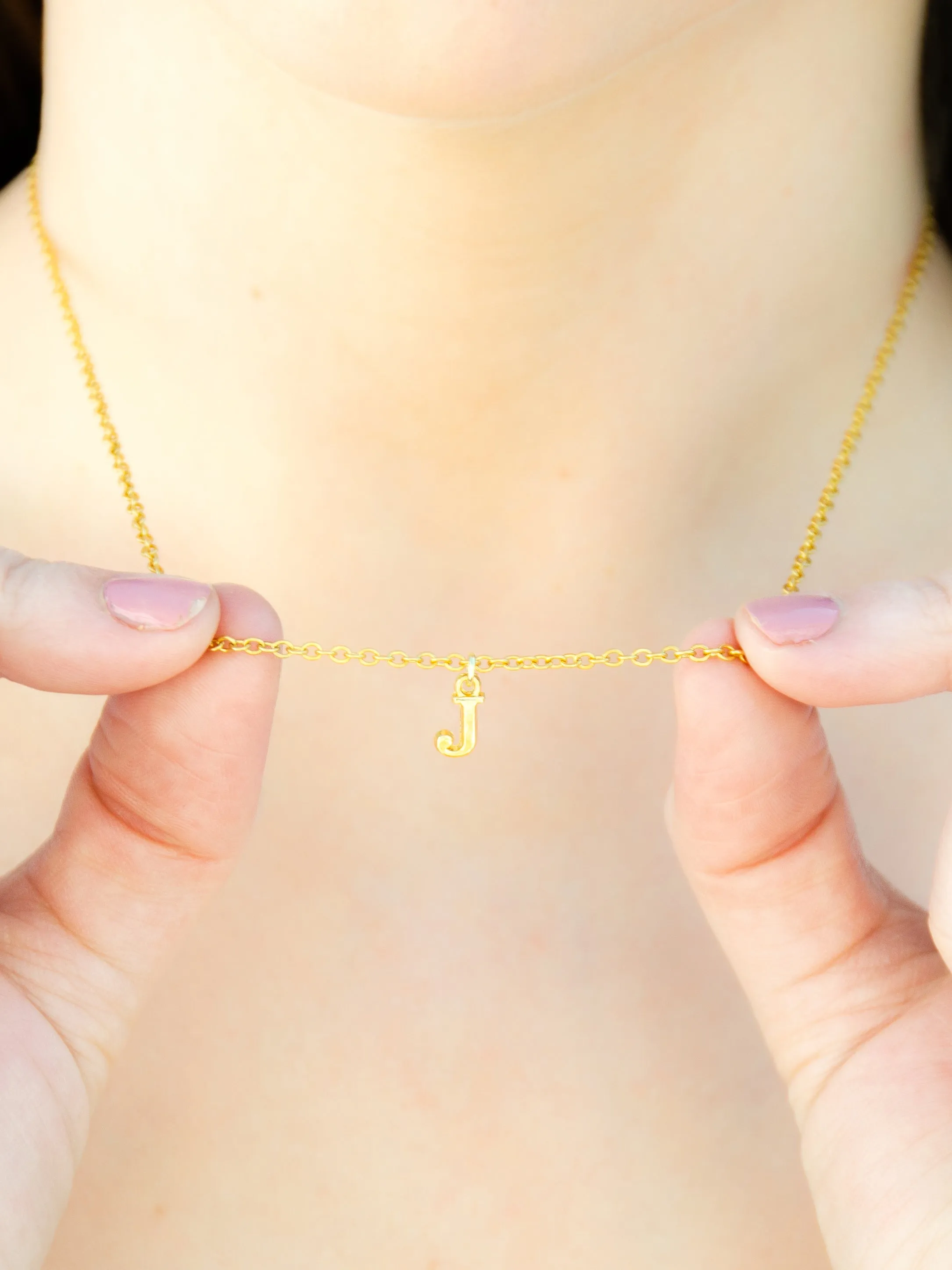 Custom Congrats 14K Gold Initial Necklace