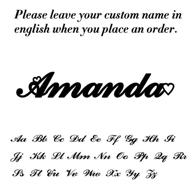 Custom Name Necklace Personalized Steel Color Stainless Steel Necklaces For Women Man Customized Jewelry