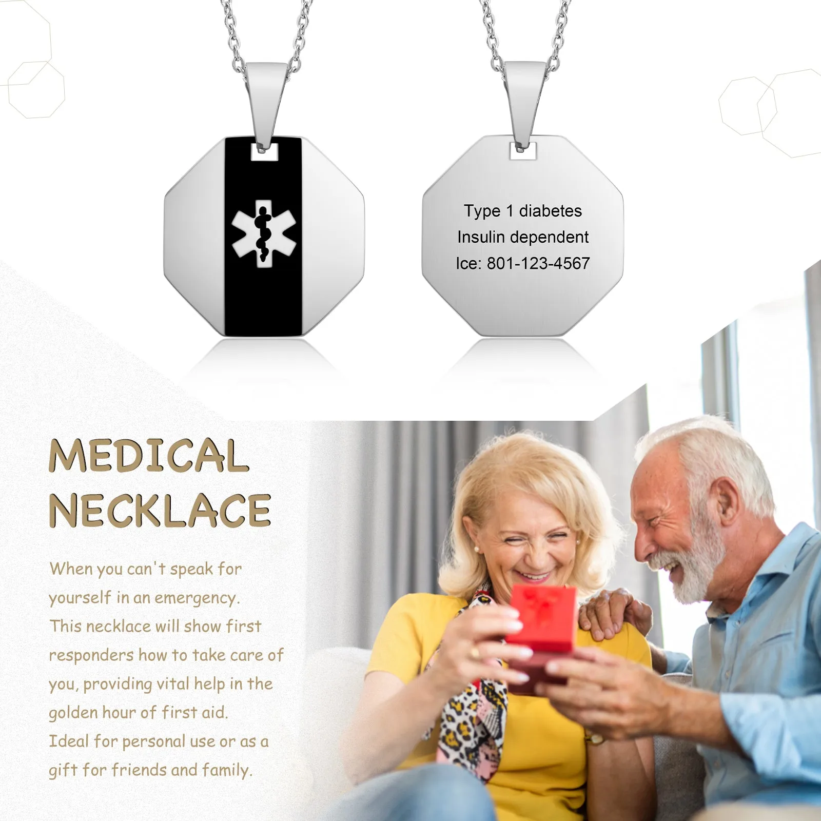 Custom Stainless Steel Medical Necklace