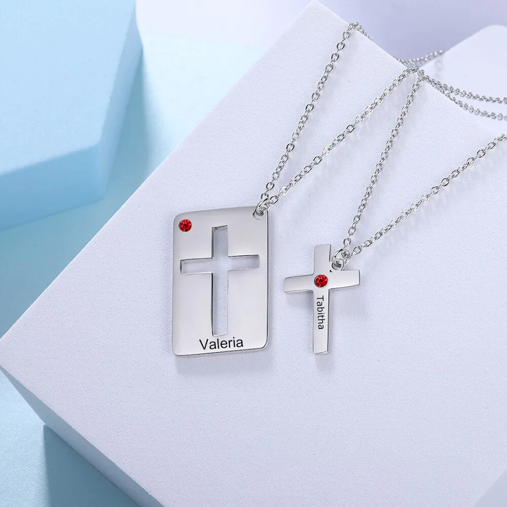 Customized 2 Pcs BFF Necklace Set Personalized