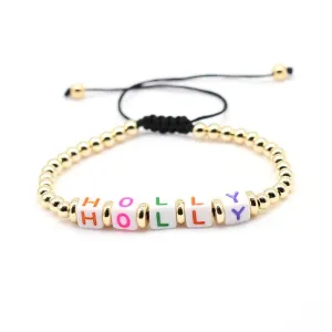 Customized Adjustable Beaded Bracelet