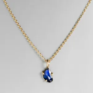 Daybreak Freeform Sapphire Charm No. 1 | Blue Sapphire | 14k Yellow Gold