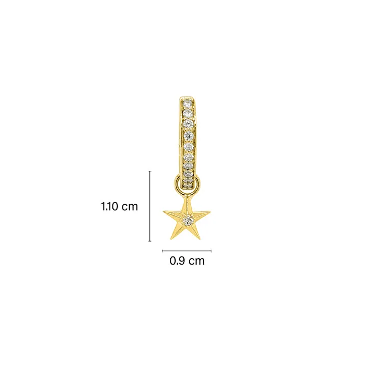 Detachable Star Round Diamond Only Drops