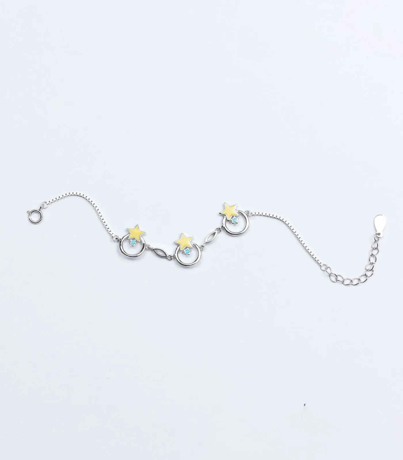 Dual Star Bracelet (Silver)