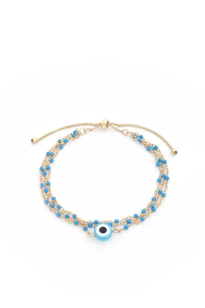 Eye Beaded Slide Bracelet