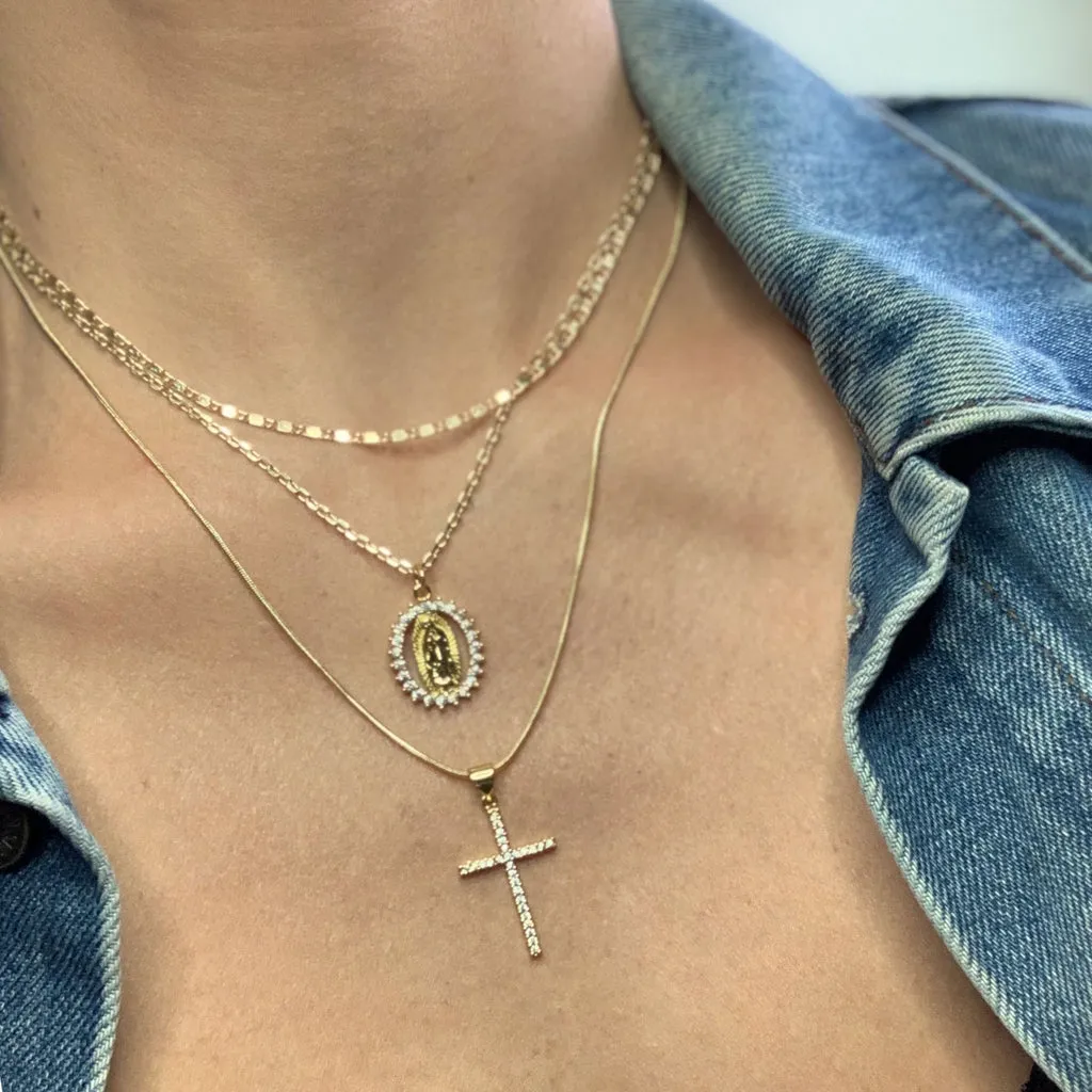 Farrah B 3 Layer Seeker Necklace Religious