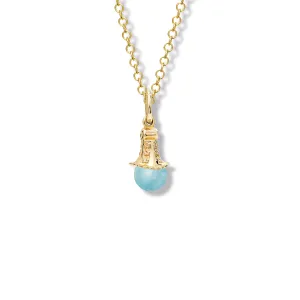 Fouquet Necklace Pendant Yellow Gold - Aquamarine